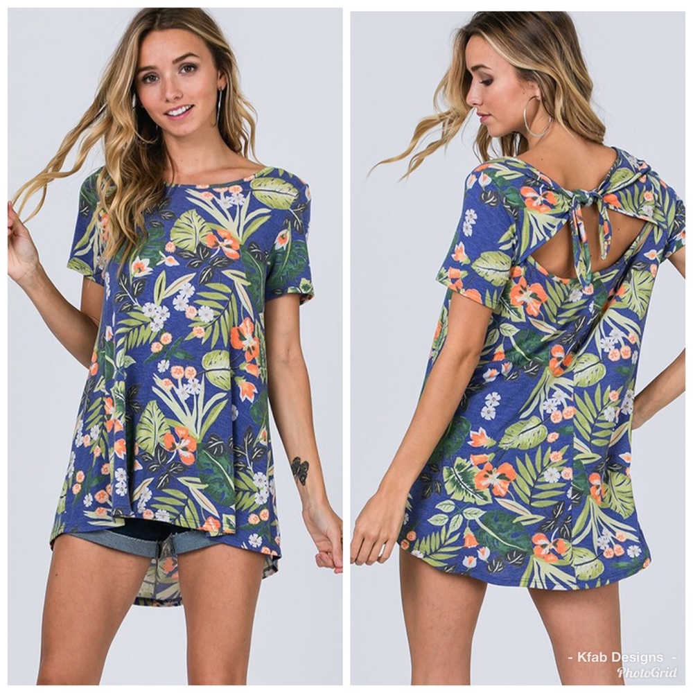 🌴LAST 2! Tropical 🐠 Print Hi Lo Tunic! love ❤️ - Picture 3 of 5